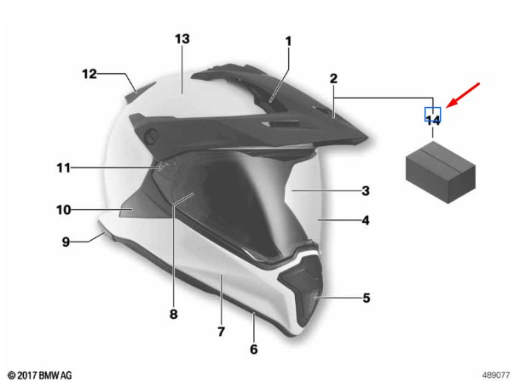 Fixador de Capacete MOTORRAD Carbon — BMW Motorrad