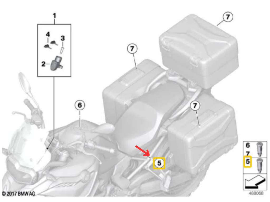 Canhão De Fecho BMW Motorrad F 750/ GS F 900/ GS F 850 GS N5