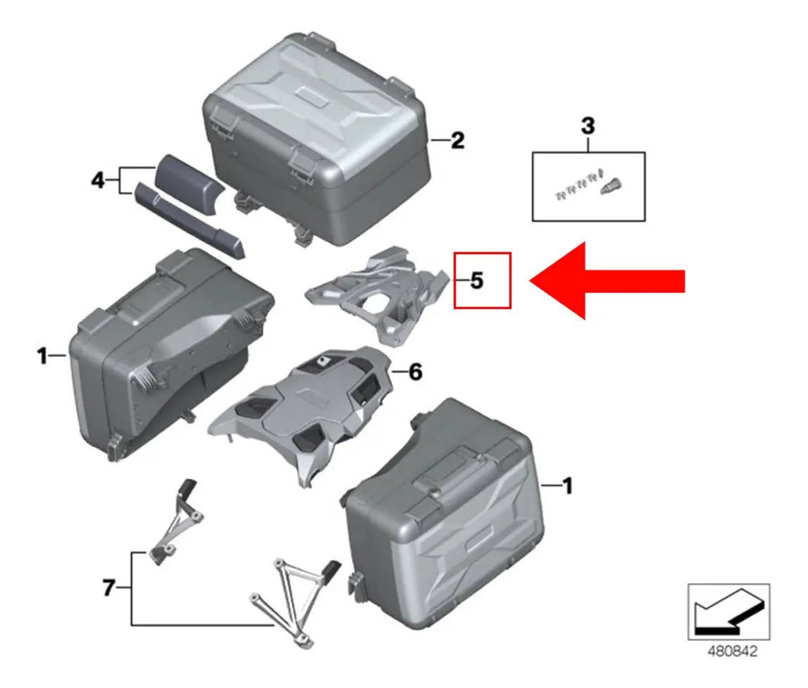 Suporte Top Case BMW Motorrad R 1200 GS / R 1250 GS