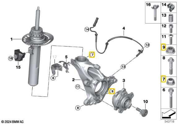 Porca Sextavada C/Flange M10 F 800 GS/ F 650 GS/ S 1000 R N7 E N9