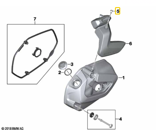 Parafuso Sem Colar M5X16 R 1300 GS/ R 1200 GS/ S 1000 RR N5