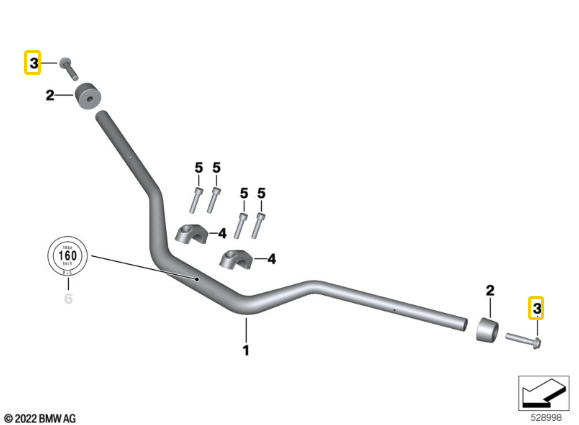 Parafuso De Cabeça Cilindrica M10X50 R 1300 GS/ R 1200 GS/ F 750 GS N3