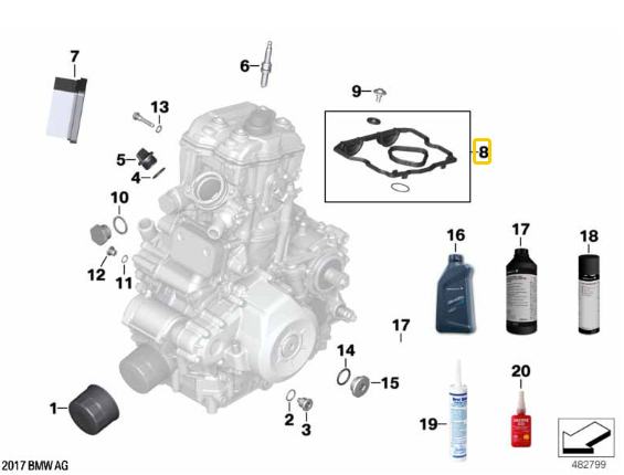 Kit De Juntas De Borracha G 310 R N8 11128566404 — BMW Motorrad