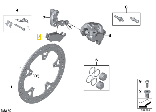 Kit Pastilhas De Freio Traseiro R 1300 N3 34217108470 — BMW Motorrad