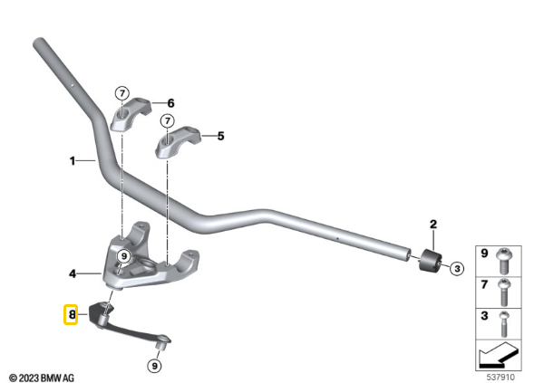 Elemento Flexível R 1300 GS N8 31425A8C3A0 — BMW Motorrad
