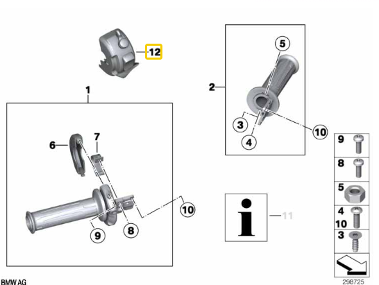 Interruptor Elétrico R 1200 GS/ F 800 S/ F 650 GS N12