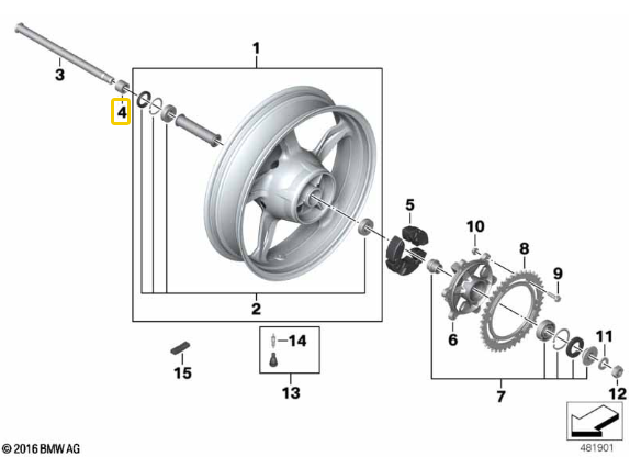 Casquilho Distanciador G 310 N4 36318552999 — BMW Motorrad