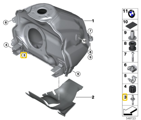 Cavilha Depósito De Combustível R 1300 GS N3 16117105878 — BMW Motorrad