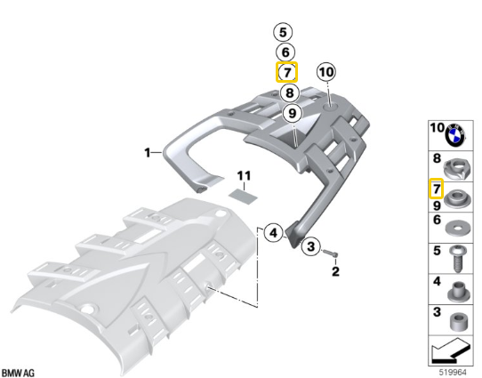 Casquilho B R 1200 GS N7 46547673774 — BMW Motorrad