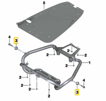 Suporte Da Mala B BMW Motorrad F850 GS/ F700 GS/ F650 GS N3 71607704405 — BMW Motorrad