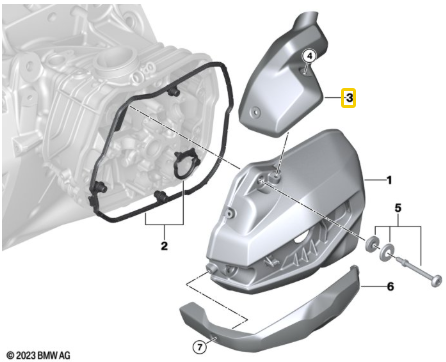 Cobertura Injetor Esquerda BMW Motorrad R1300 GS N3 11127105487 — BMW Motorrad