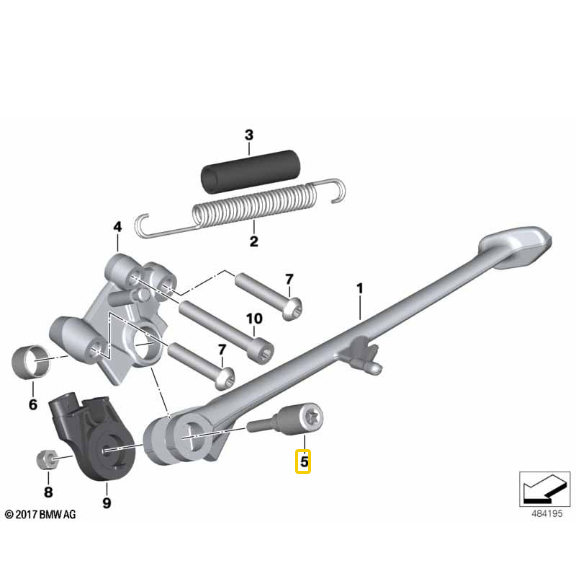 Parafuso Para Descanso Lateral F 700 GS/ F 650 GS/ F 800 R N5