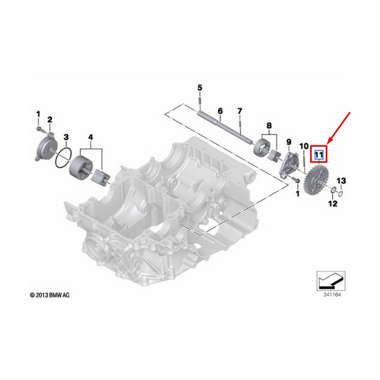 Roda Dentada Da Bomba De Óleo BMW Motorrad F 700 GS / F 650 GS / F 800 GSA N11