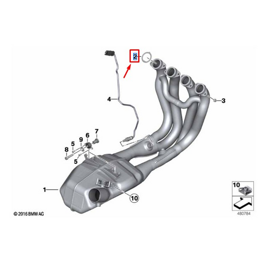 Anel Vedante Do Coletor Escape BMW Motorrad S 1000 RR / F 750 GS / F 850 GS / F 900 R N2