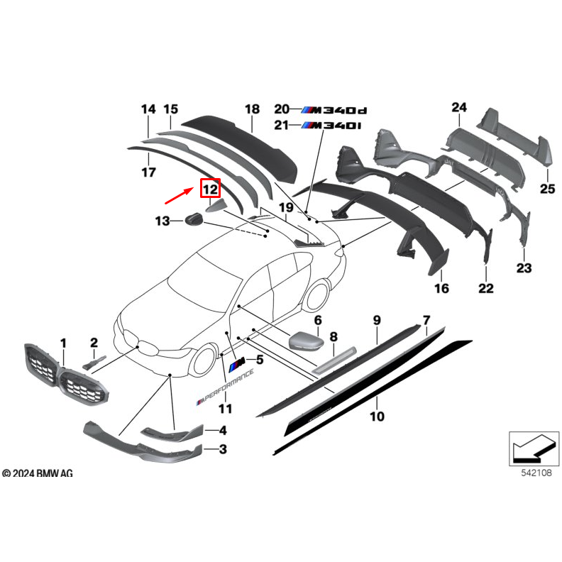 Capa Da Antena Aramida BMW M Performance