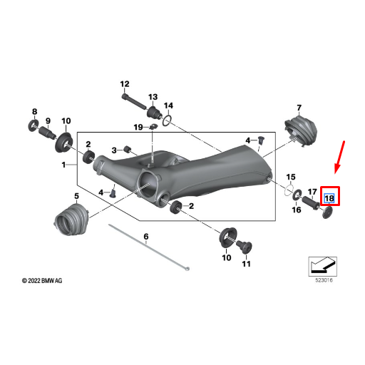Capa De Proteção Braço Oscilante Da Roda Traseira BMW R 1250 GS / R 1250 GSA N18