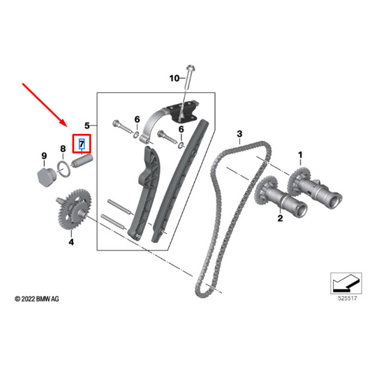 Tensor da Corrente BMW G 310 GS / G 310 R / C 600 Sport / C 650 Sport / GT N7