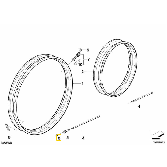 Perno Roscado M4X5 R 1300 GS/ R 1200 GS/ R 850 C N6