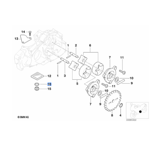 Anel Vedante 24X30X1,5 F 700 GS/ F 650 GS/ F 800 R N16