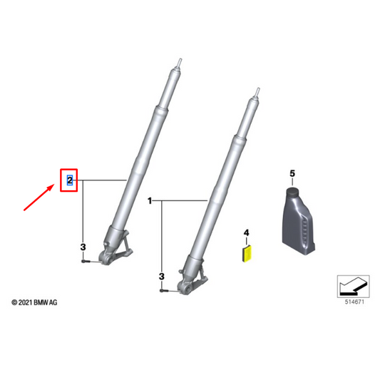 Travessa Direita Da Forqueta R 1200 GS/ R 1250 GS