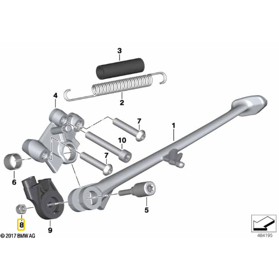 Porca Sextavada M6 R 1200 GS/ F 800 GS/ G 450 X N8