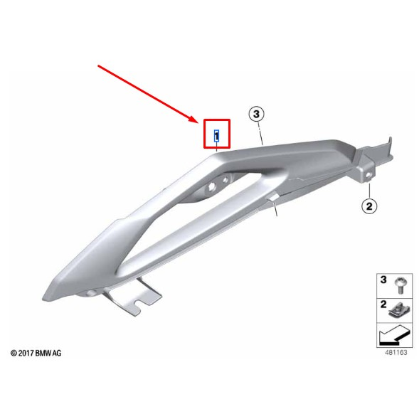 COBERTURA SUPORTE DIANTEIRO ESQ. BMW G 310 GS N1 46638388605 — BMW Motorrad
