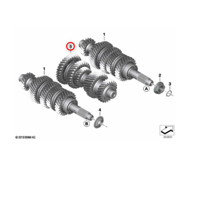Veio intermediário K 1600 N5 23007105991 — BMW Motorrad