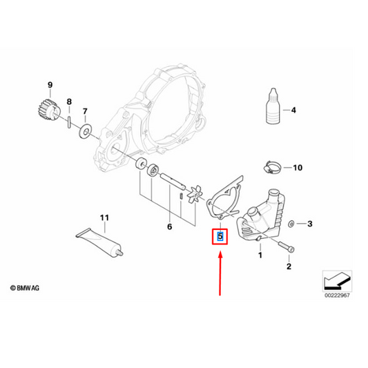 Junta Vedante da Bomba de Água BMW G 650 GS / G 650 GS Sertão / G 650 X N5