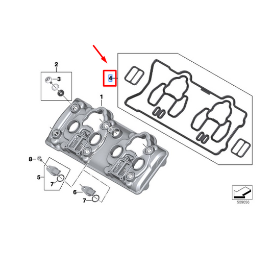 Juntas Da Tampa De Válvula BMW Motorrad S 1000 R / S 1000 RR N4