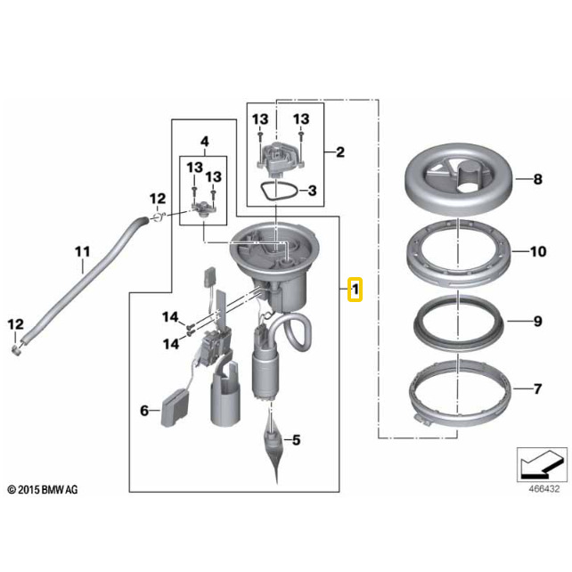 Bomba De Combustível C/Boia Nível F 700 GS/ F 650 GS/ F 800 GS N1