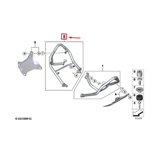 Protetor de Motor Direto BMW R 1300 GS N2