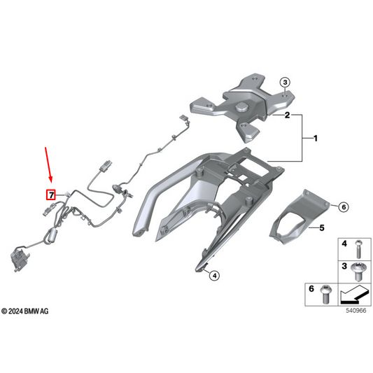 Chicote Elétrico Top-Case BMW Conector Original