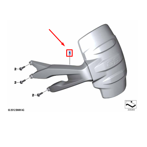 Paralama Traseiro R 1200 GS / R 1250 GSA / R 1250 GS N1