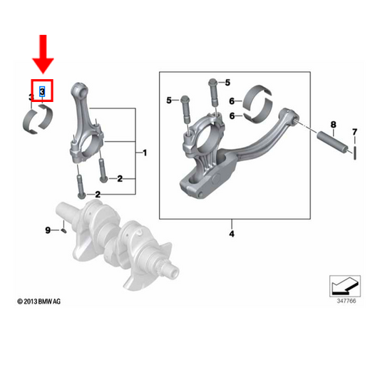 Bronzina Da Biela BMW Motorrad F 800 GS, F 800 GS ADV / F 800 R / F 700 GS / F 650 GS N3