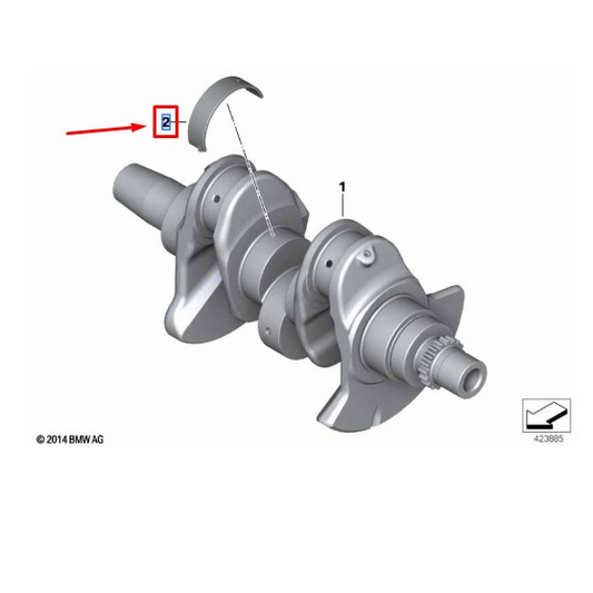Bronzina de Apoio do Virabrequim (50x54x14) BMW F 650 GS / F 700 GS / F 800 GS / ADV N2