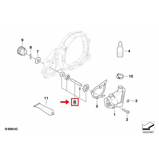 Eixo Bomba De Água BMW Motorrad G 650 GS Sertão / G 650 GS N6