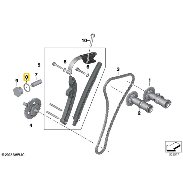 Anel de Vedação Original BMW Motorrad 24×30×2 mm G 310 GS/ G 310 R N8 11318559183 — BMW Motorrad