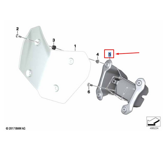 Suporte Para Brisa Longo BMW F 750 GS/ F 900 GS/ F 850 GS N5