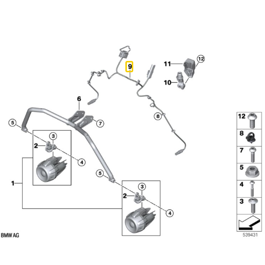 Linha Farol Adicional F 850 GS/ F 900 GS N9 61125A7A098 — BMW Motorrad