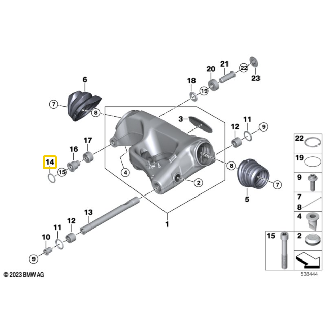 Anel de Vedação Original BMW Motorrad ? 38?×?30?×?2,5 mm
