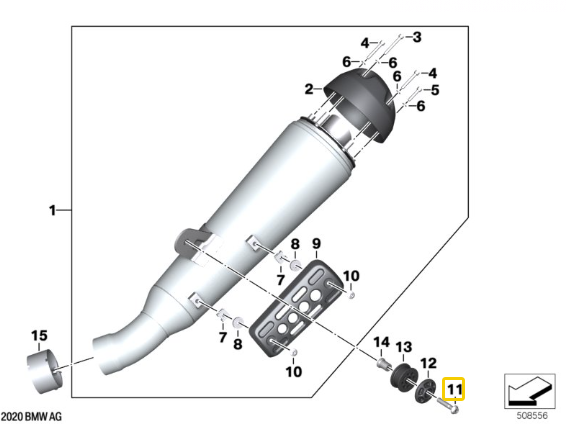 Parafuso M8x40 8.8 R 1200 GS/ S 1000 XR/ F 750 GS N11