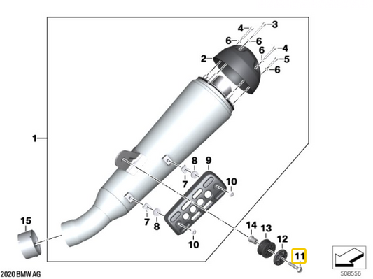 Parafuso M8x40 8.8 R 1200 GS/ S 1000 XR/ F 750 GS N11