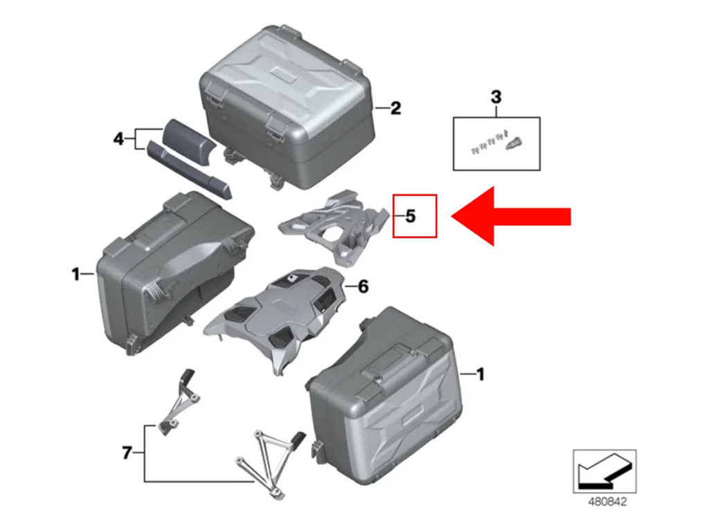 Suporte Top Case BMW Motorrad R 1200 GS / R 1250 GS