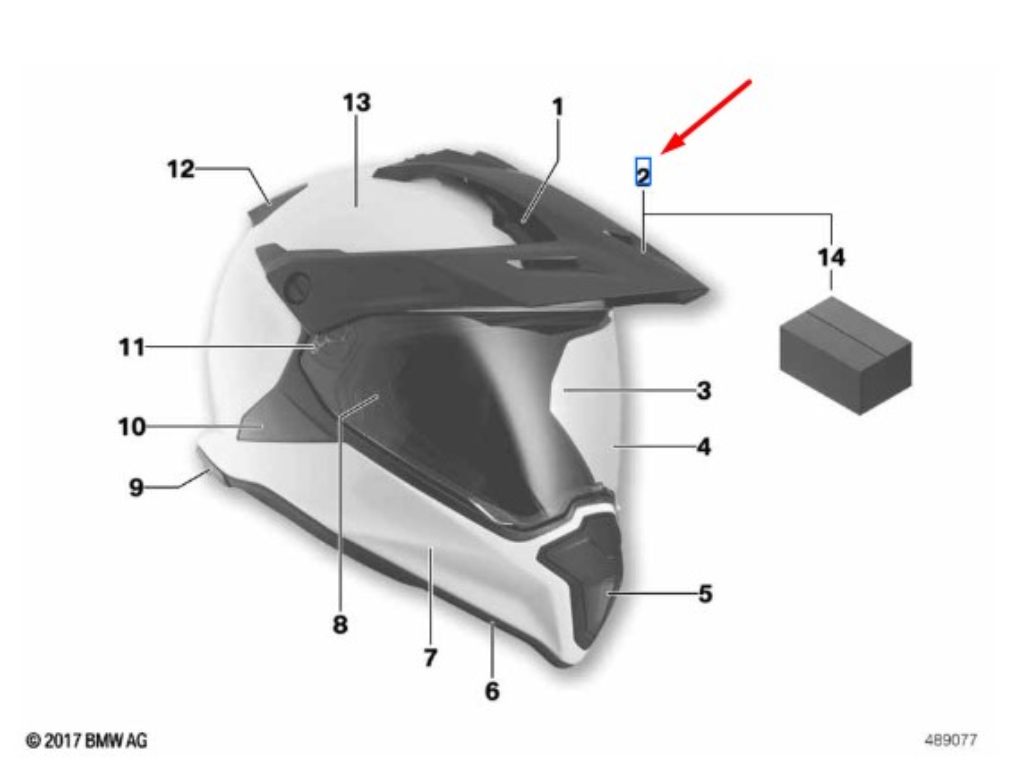 PALA PARA CAPACETE GS CARBON
