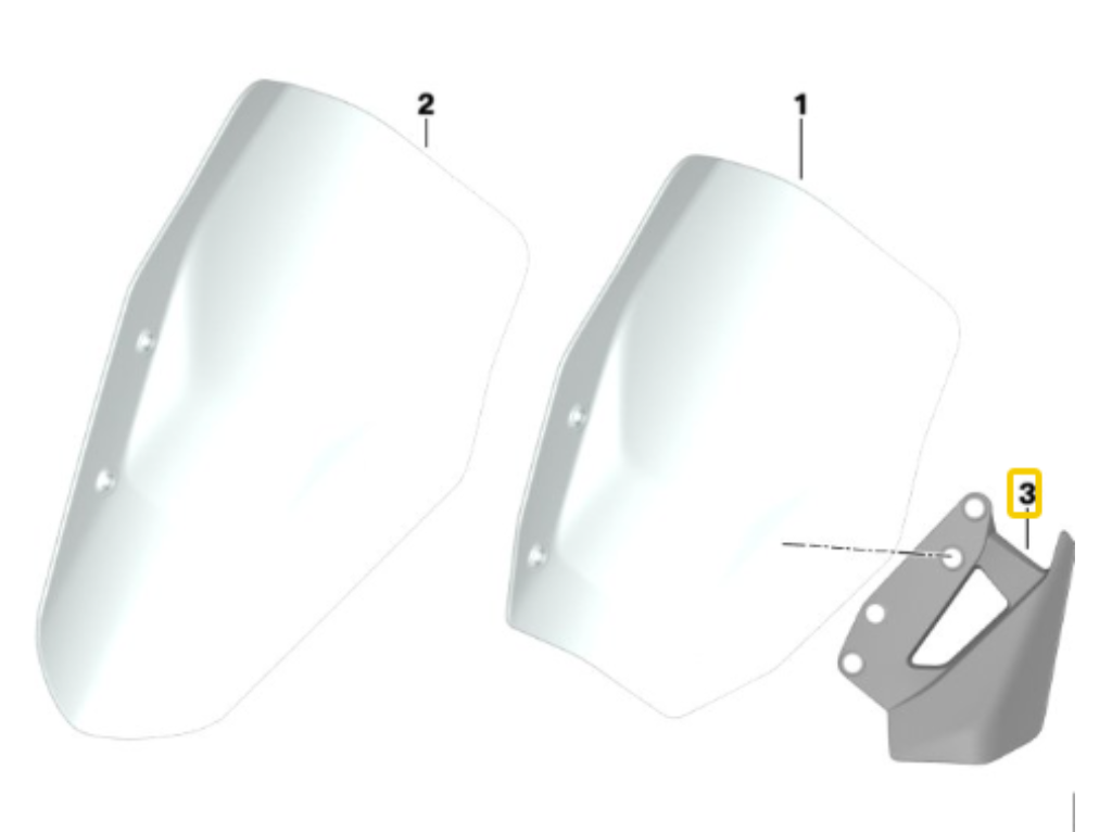 Defletor Aerodinâmico Direito R 1300 GS N3 46631542702 — BMW Motorrad