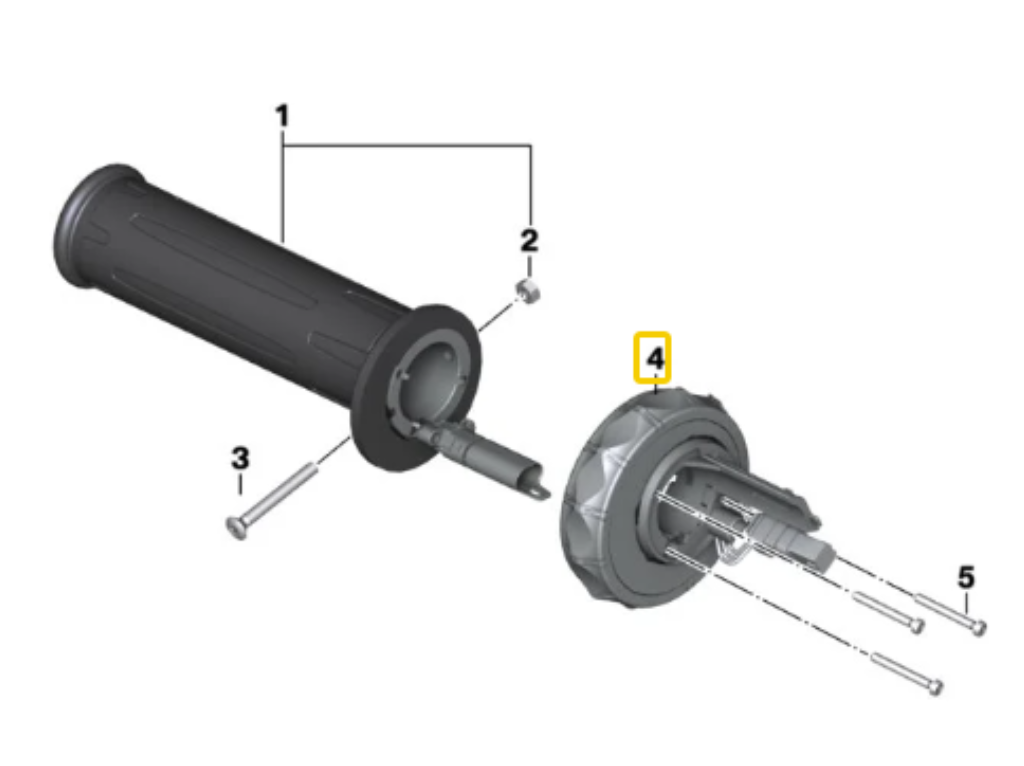 Multicontrolador R 1300 GS/ M 1000 RR N4 61317708589 — BMW Motorrad