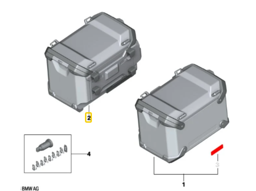Mala Alumínio Preto Direita