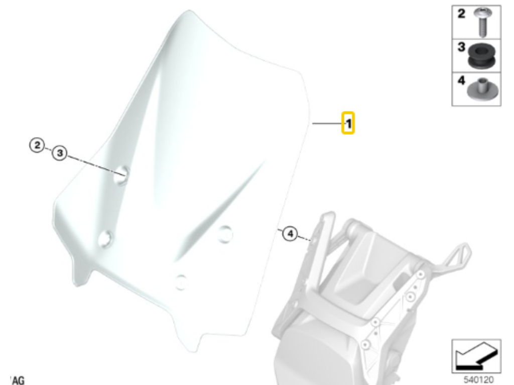 Para-Brisas Alto R 1300 GS N1 46637105693 — BMW Motorrad