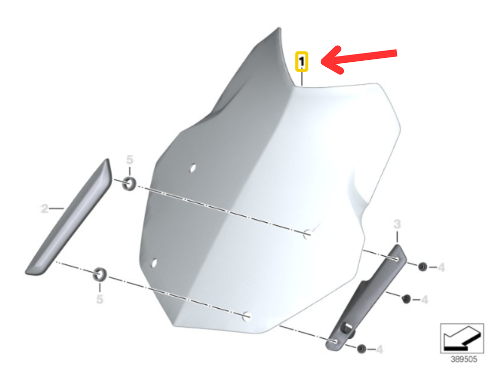 Parabrisa BMW R1200GS / R1250GS N1 46638404850 — BMW Motorrad