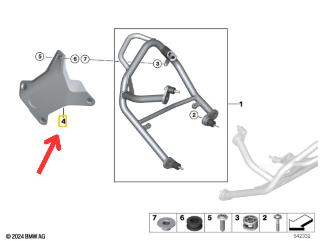 Guarnição Aro Proteção Motor Dir
